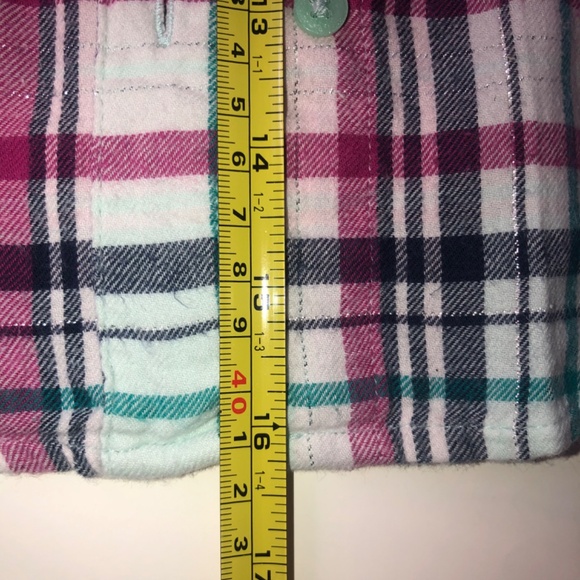 Jumping Beans Plaid Long Sleeve Girls Comfy Shirt Size 6 - Picture 4 of 8